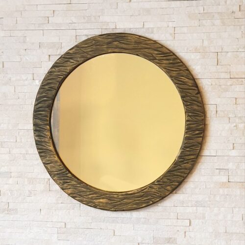 Круглое зеркало Морена в раме с подсветкой