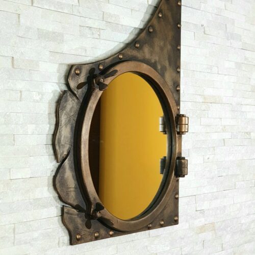 Зеркало круглое в раме лофт Малый линкор