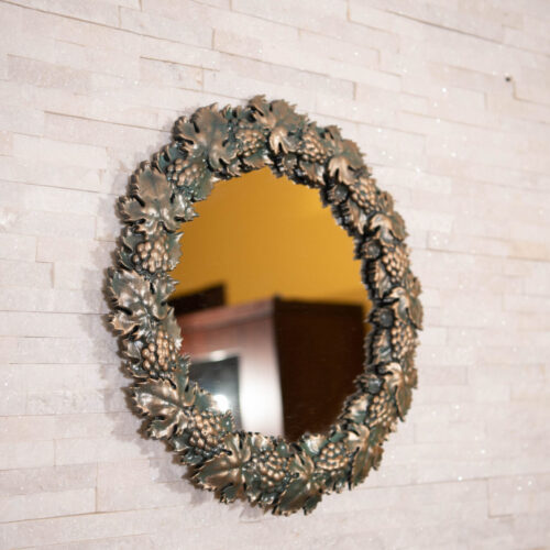 Зеркало в круглой раме с виноградной лозой "Апулия"