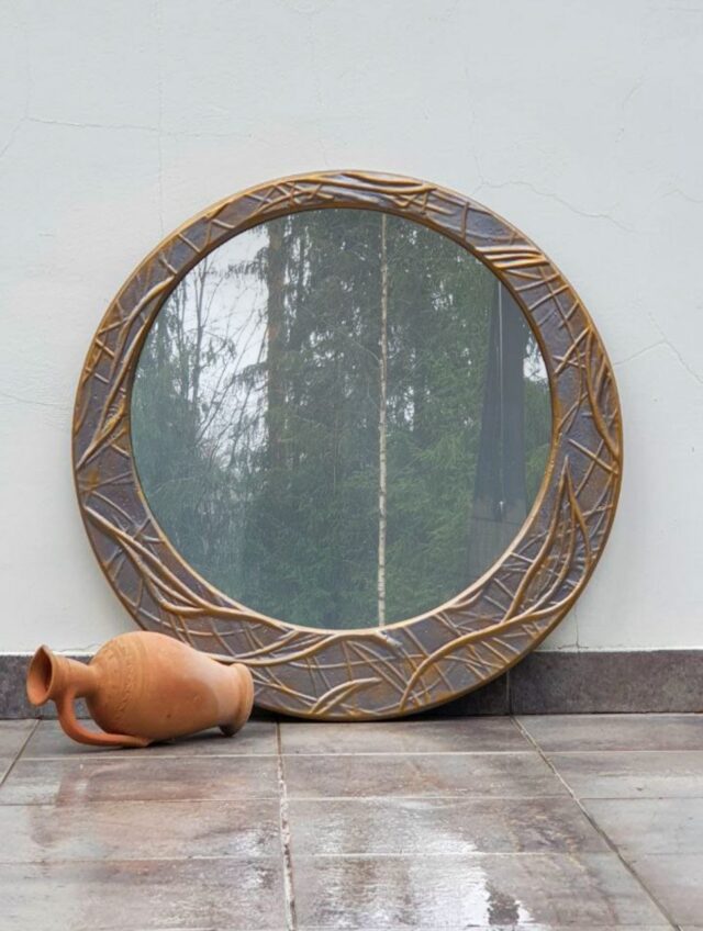 Круглое зеркало Афродита классический стиль