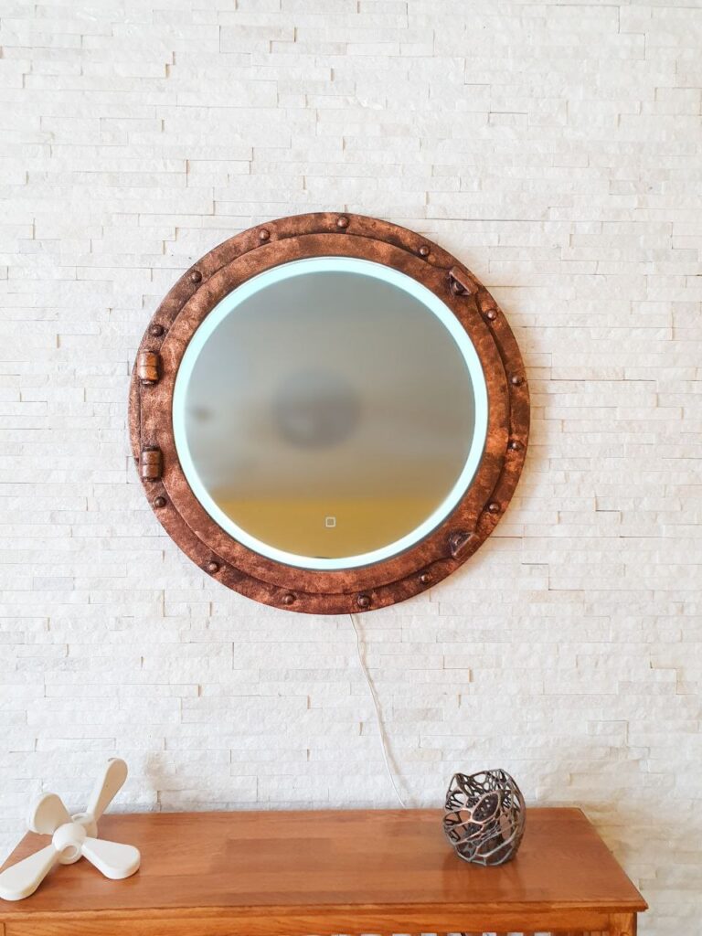 Круглое зеркало для ванной диаметр 80см